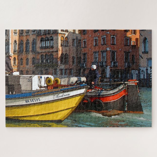 BOATMEN IN VENICE Jigsaw Puzzle (Horizontal)