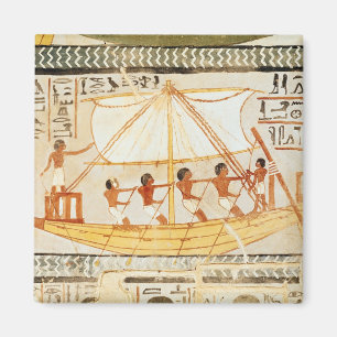 Boatmen on the Nile, from the Tomb of Sennefe Magnet