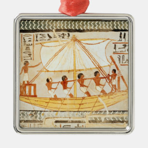 Boatmen on the Nile, from the Tomb of Sennefe Metal Ornament