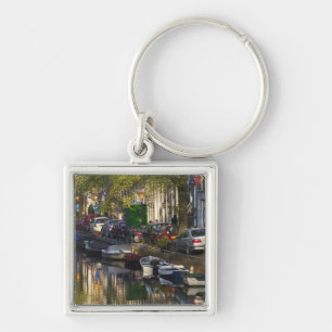 Boats and buildings along the canal belt, key ring