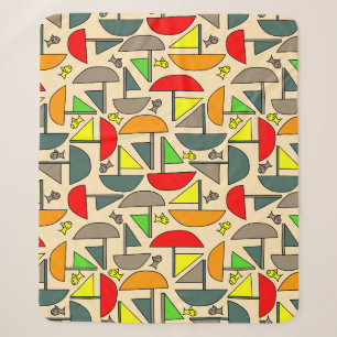 Boats and Fish Sherpa Blanket