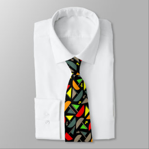 Boats and Fish Tie