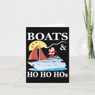 Boats And Ho Ho Hos Christmas Pajama Funny Humour Card