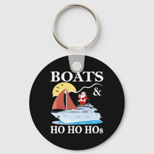 Boats And Ho Ho Hos Christmas Pajama Funny Humour  Key Ring