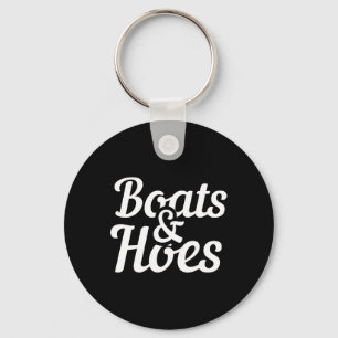 Boats And Hoes Funny Boating Party Gift  Key Ring
