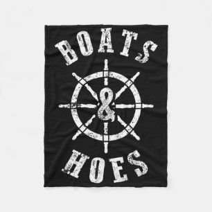 Boats And Hoes Nautical T Shirts For Men Boating G Fleece Blanket