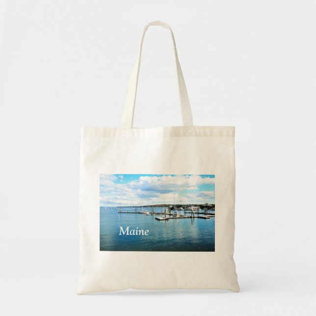 boats and piers in coastal Maine Tote Bag (Front)
