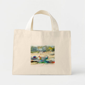 BOATS AS A PAINTING MINI TOTE BAG
