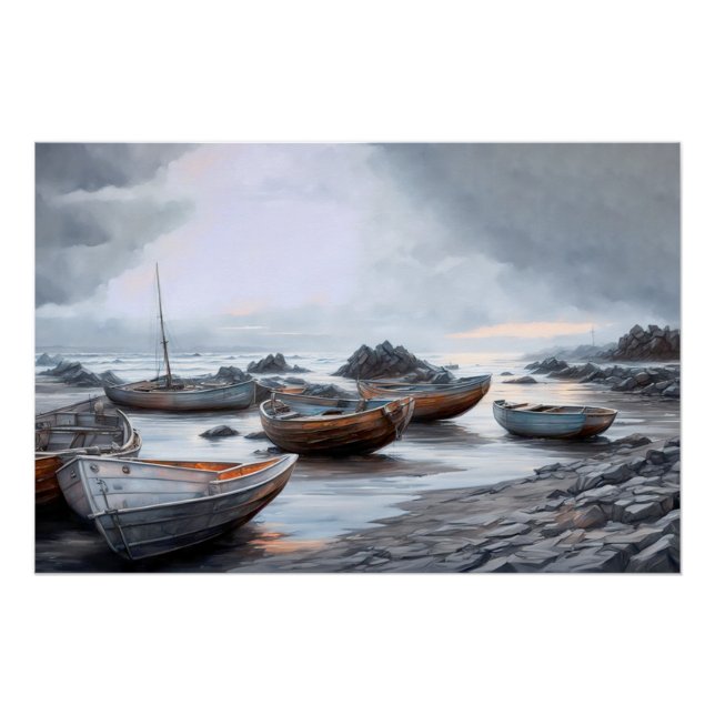Boats Ashore Poster (Front)