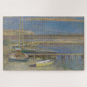 Boats at a Landing (New England Landscape) Jigsaw Puzzle