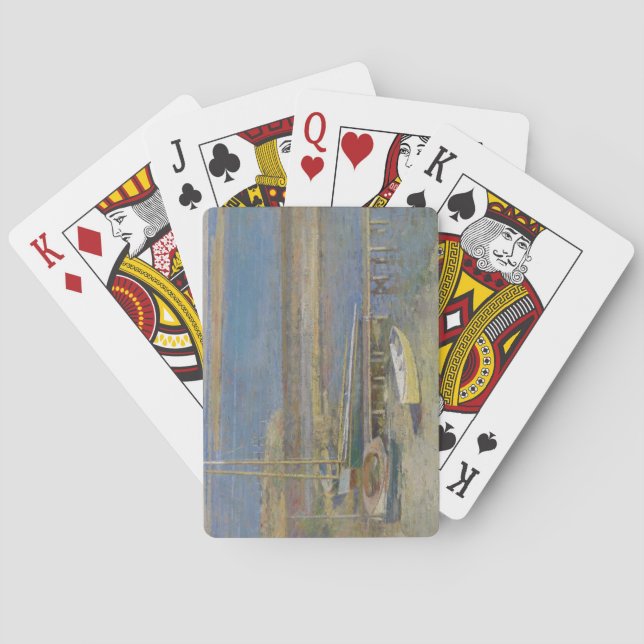 Boats at a Landing (New England Landscape) Playing Cards (Back)