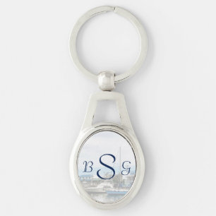 Boats at Bridgetown Barbados Wedding Products Key Ring