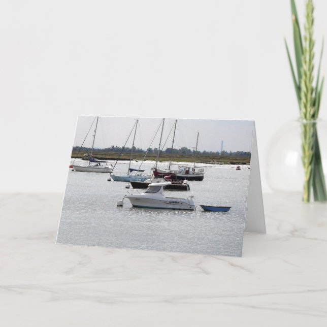 Boats at Burnham on Crouch Card (Front)