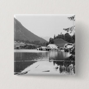Boats at Konigssee, c.1910 15 Cm Square Badge