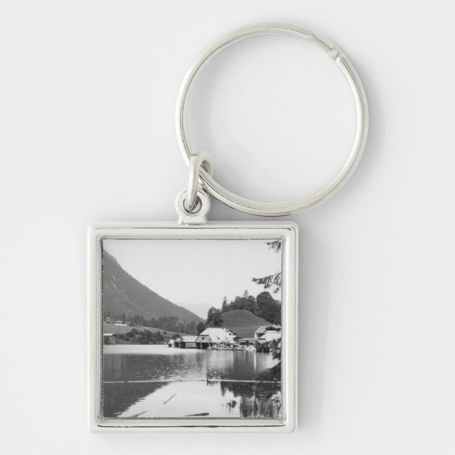 Boats at Konigssee, c.1910 Key Ring (Front)