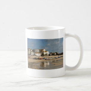 Boats at Low Tide, St Ives Harbor Coffee Mug