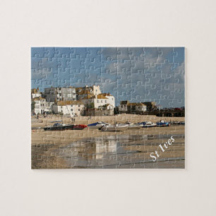 Boats at Low Tide, St Ives Harbour Jigsaw Puzzle