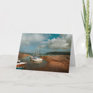 Boats at Porlock Weir Card