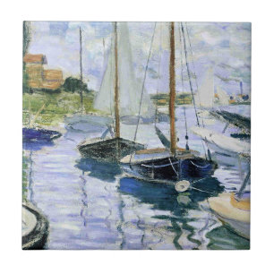 Boats at Rest, at Petit-Gennevilliers, Ceramic Tile