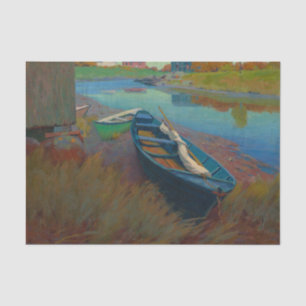Boats at rest by Wesley Dow 1895 Tissue Paper
