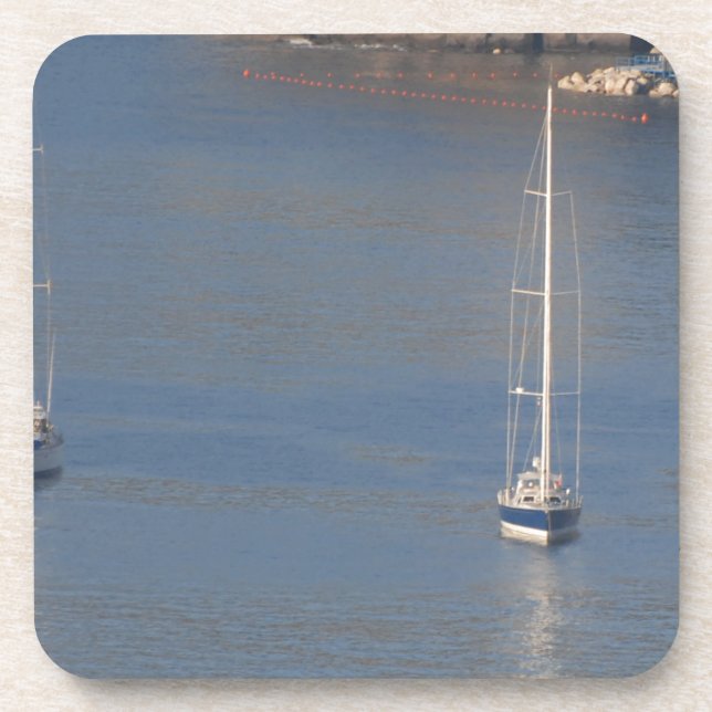 Boats at rest in Sorrento Italy Coaster (Front)