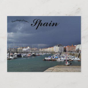 Boats at Santander Cantabria Spain Postcard