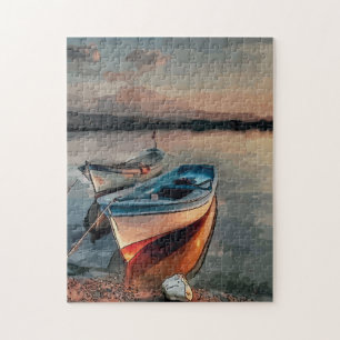 Boats at Sunset Jigsaw Puzzle