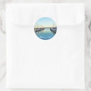 Boats At The Marina by Shirley Taylor Classic Round Sticker