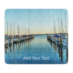 Boats At The Marina by Shirley Taylor Cutting Board