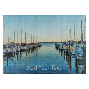 Boats At The Marina by Shirley Taylor Cutting Board