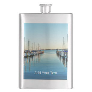 Boats At The Marina by Shirley Taylor Hip Flask