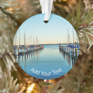 Boats At The Marina by Shirley Taylor Ornament