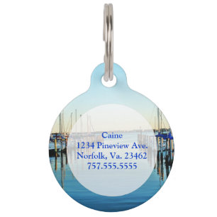 Boats At The Marina by Shirley Taylor Pet Tag