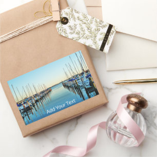 Boats At The Marina by Shirley Taylor Rectangular Sticker