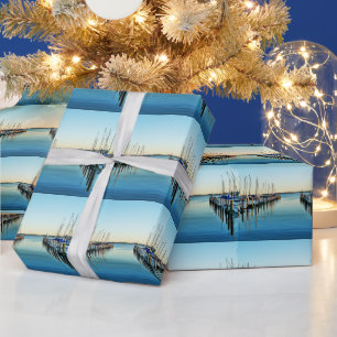Boats At The Marina by Shirley Taylor Wrapping Paper