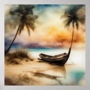 Boats & Beaches - 4 Poster