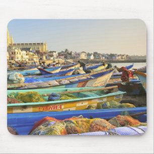 Boats being readied for fishing, The Church of Mouse Pad