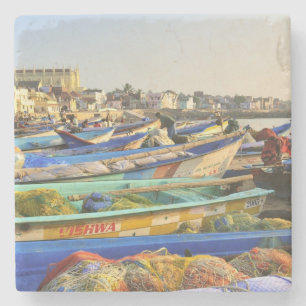 Boats being readied for fishing, The Church of Stone Coaster