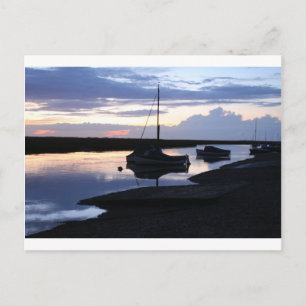 Boats Blakeney at dusk Postcard