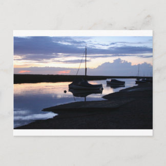 Boats Blakeney at dusk Postcard