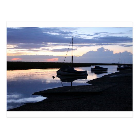 Boats Blakeney at dusk Postcard