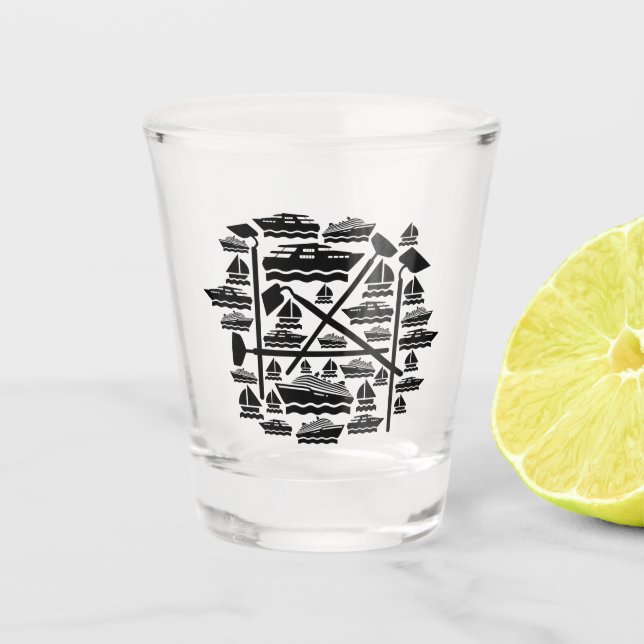 Boats & Hoes Shot Glass (Front)