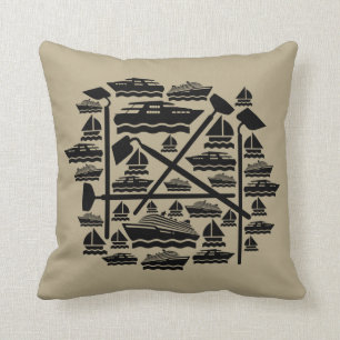 Boats & Hoes Throw Pillow