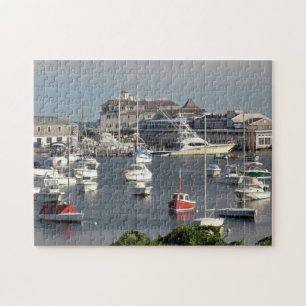 Boats in A Cape Cod Harbour Jigsaw Puzzle