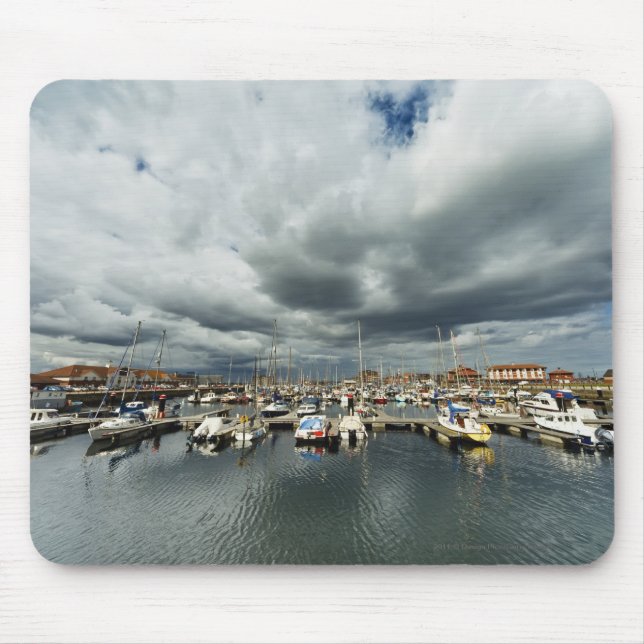 Boats In A Harbour Mouse Pad (Front)