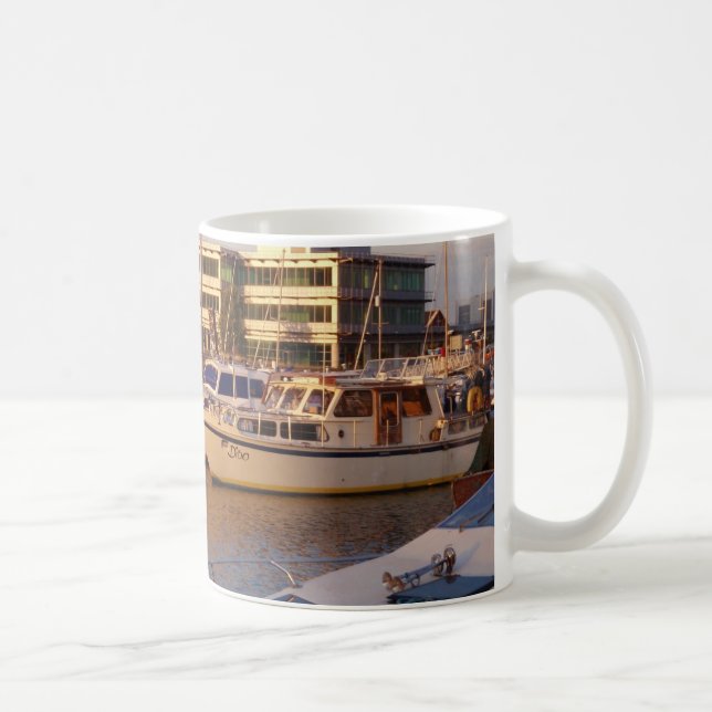 Boats In A Marina Coffee Mug (Right)
