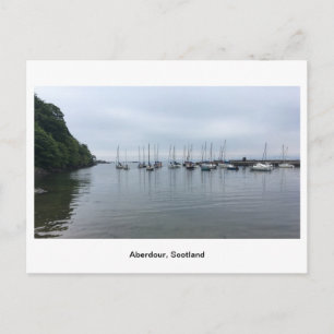 Boats in Aberdour Harbour Postcard
