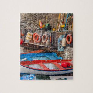 Boats in Cinque Terre Italy Jigsaw Puzzle