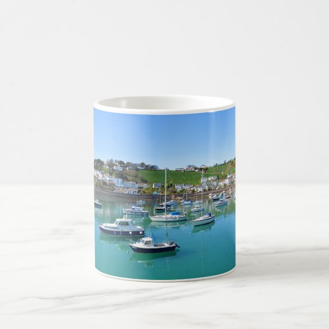 Boats in Gorey harbour Coffee Mug (Center)