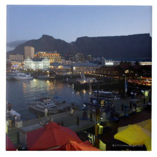Boats in harbour, South Africa Tile